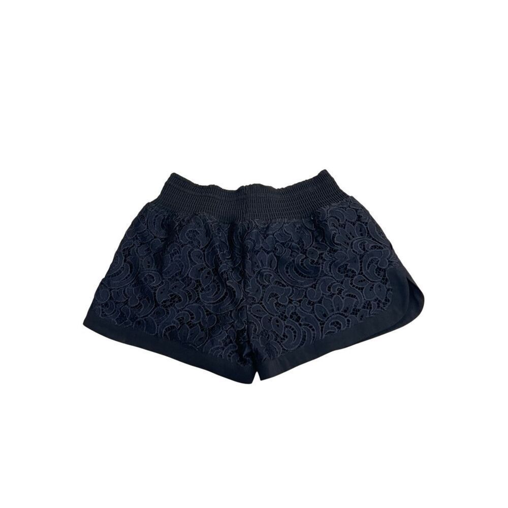Cabi Women's Drawstring Elastic Waist Lena Lace Pull-on Shorts Black XS